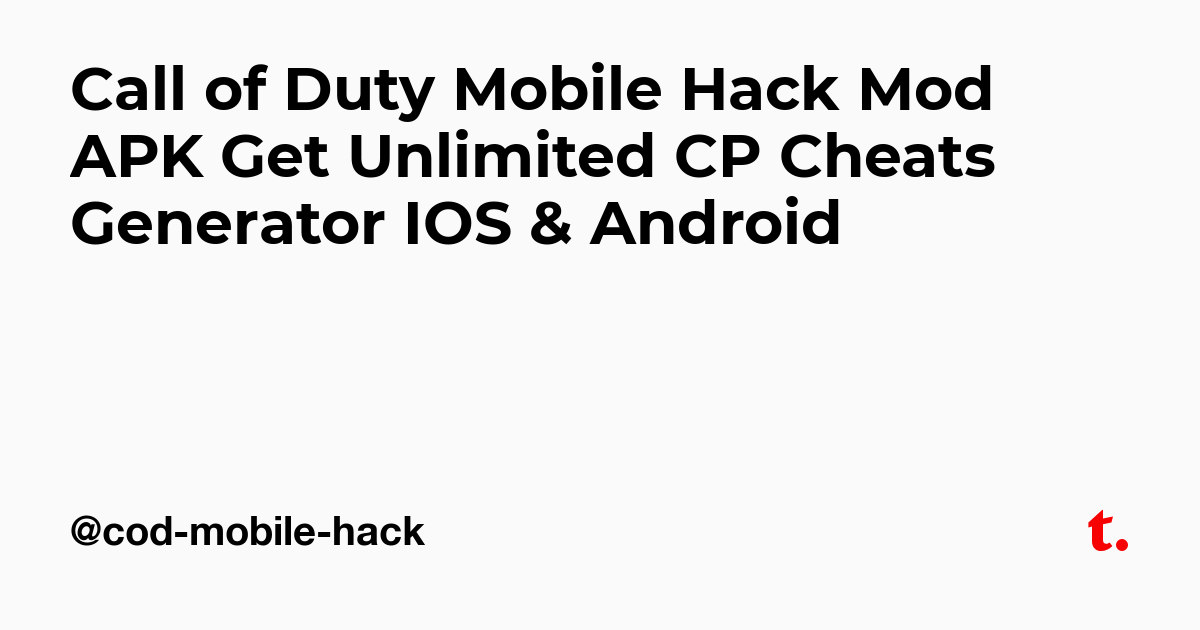 Call of Duty Mobile Hack Mod APK Get Unlimited CP Cheats ... - 