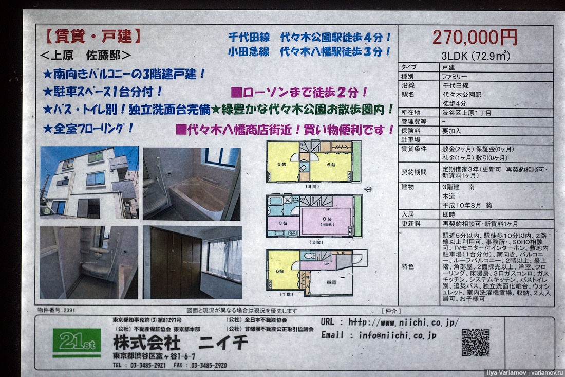 сколько стоит квартира в японии в йенах