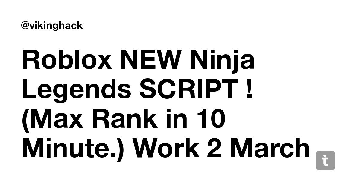 Roblox New Ninja Legends Script Max Rank In 10 Minute Work 4