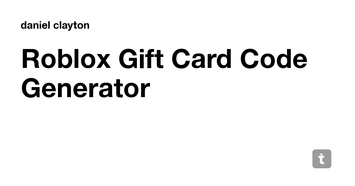 Roblox Gift Card Code Generator Teletype