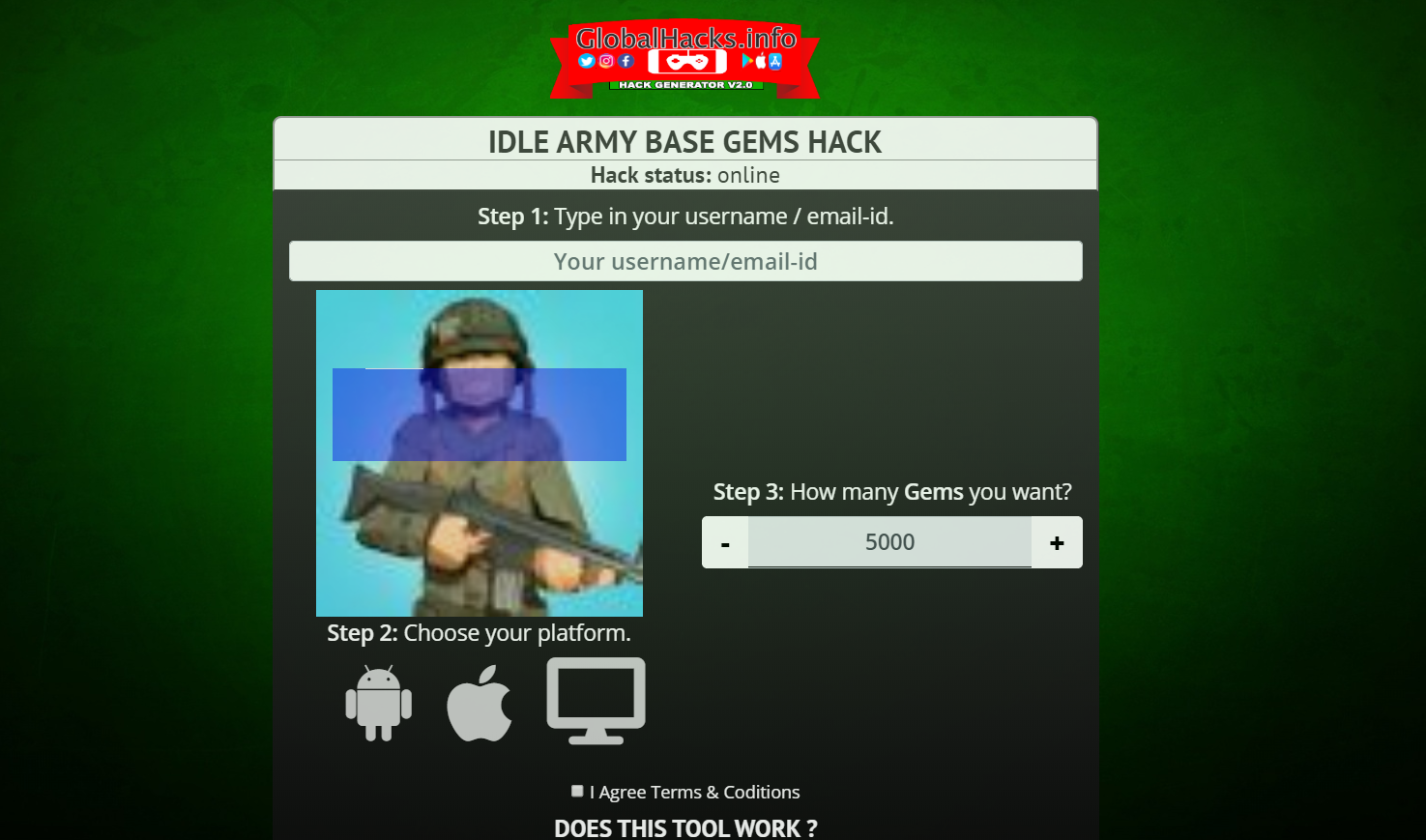 Working Hack Idle Army Base 2020 Online Generator Ios Android
