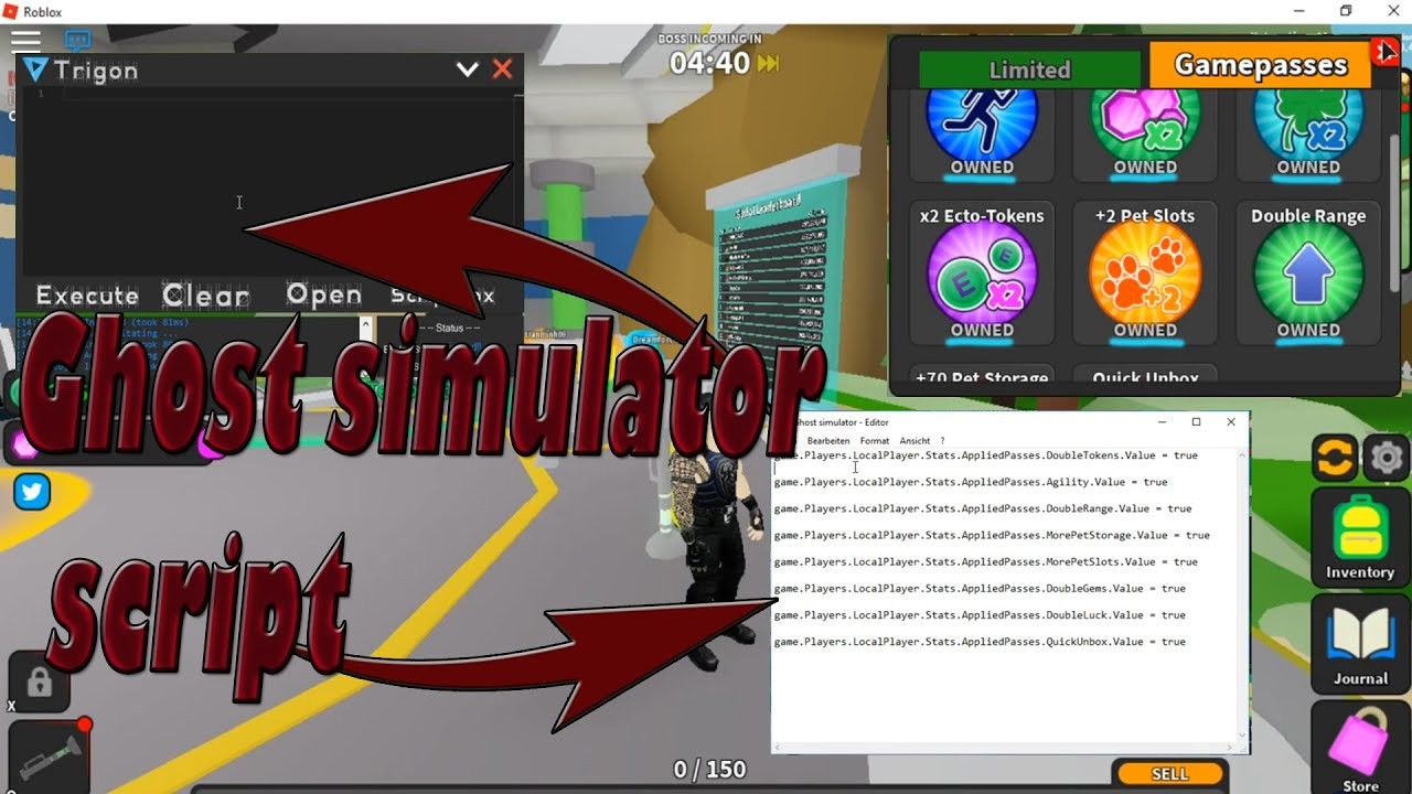 New Ghost Simulator Script All Gamepasses Unlimited Gems Autofarm Teletype - scripts for roblox ghost simulator